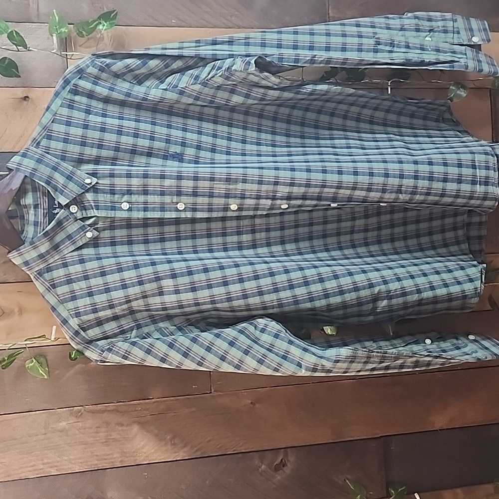 Mens Ralph Lauren Plaid Buttondown Shirt. Size XL